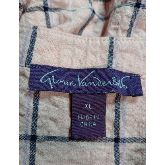 Gloria Vanderbilt Shirt Ladies‎ Extra Large Peach Short Sleeve - Picture 5 of 7